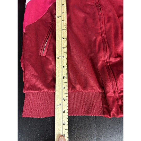 Maje Track Jacket Red Pink White Colorblock 40 Full Zip Front Retro Streetwear - Picture 11 of 13